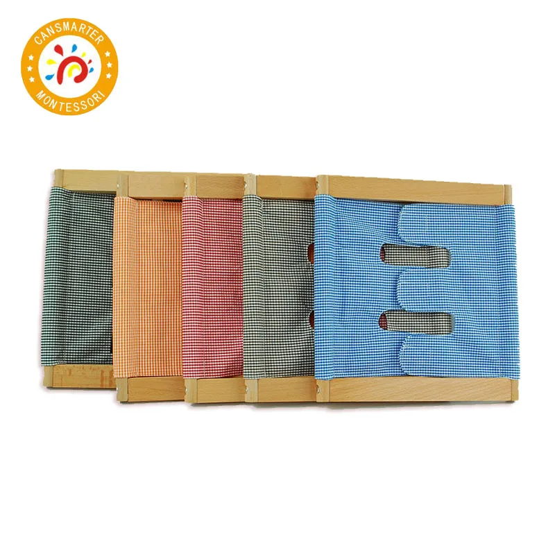 

Wooden Toy Montessori Basic Life Skills for Baby Button Zipper Kids Buttons Frame Practice Training Toys Early Educational LT077