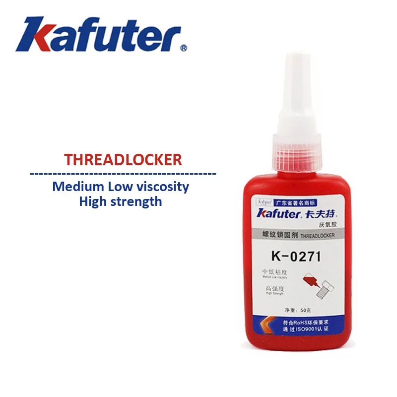 

Kafuter K-0271 Screw glue Anaerobic adhesive Quick drying thread locking adhesive Medium viscosity High strength threadlocker