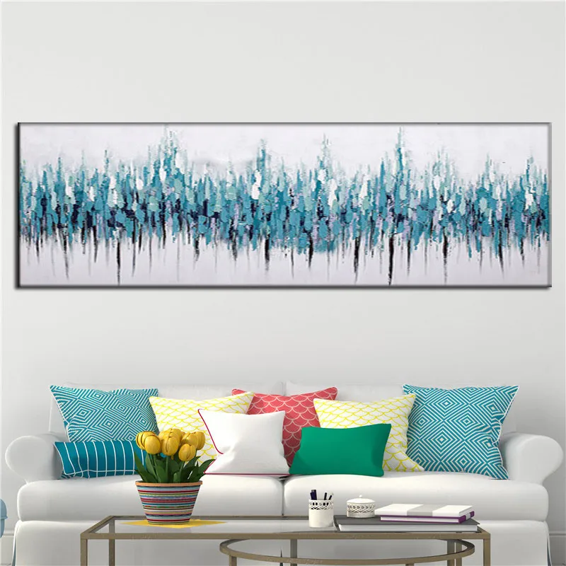 

Hand Painted Blue Modern Art painting abstract canvas picture modern Oil Painting on Canvas Living Room lbig size Wall art