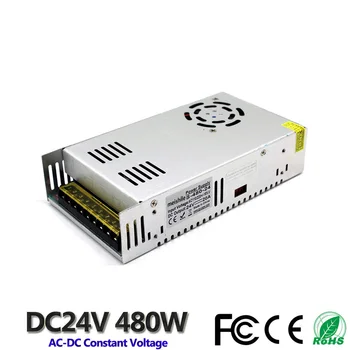 

480W 24V 20A Switching power supply Transformers AC110V 220V TO DC24V SMPS CCTV Monitoring Computer Project LED Strip Lights