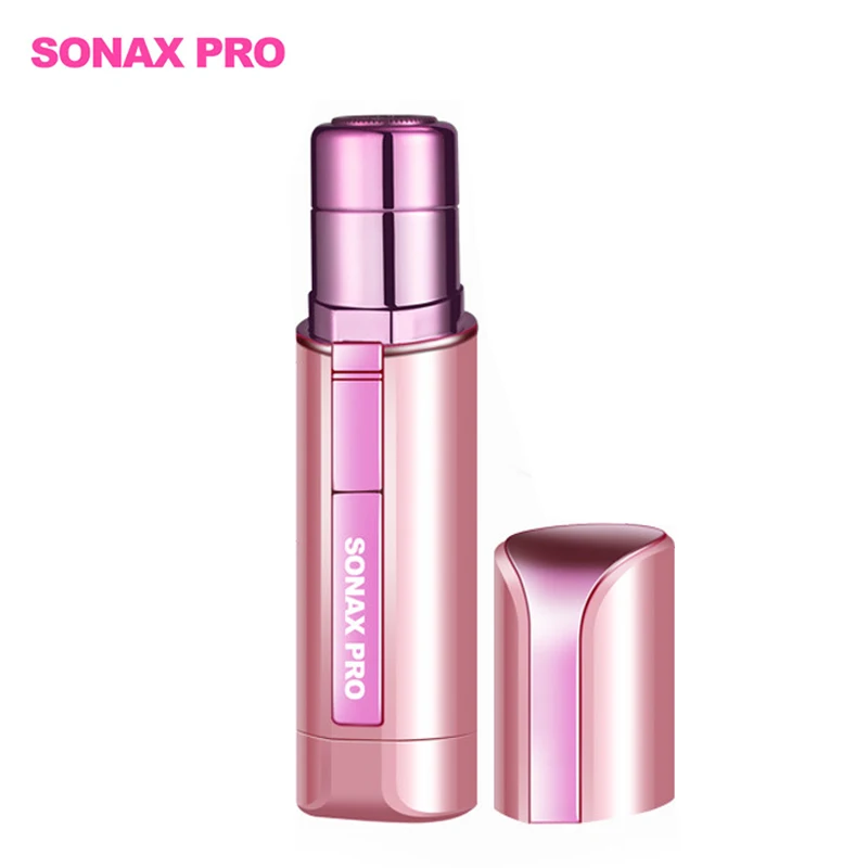 SONAX PRO Portable Hair Remover Electric Women Lipstick Shaver Razor Facial Painless Depilator Shaving Machine Battery Type