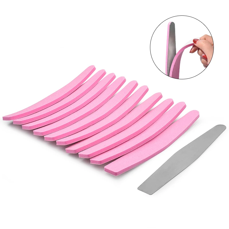 

Pink nail buffer set with nail files double side reuseful nail tools 3D manicure 5 styles nail art buffer with adhesive MZ083