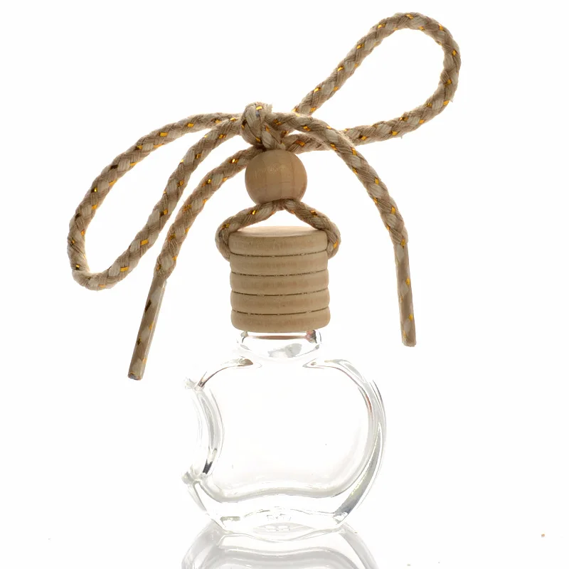  8ml Fine Designed Refillable Bottles Empty Glass Bottle with Wooden Cap Cosmetics Car Perfume Conta