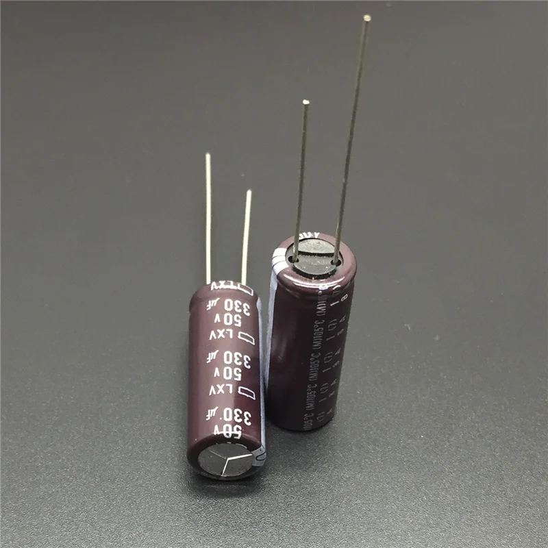20pcs 330uF 50V NCC Nippon LXV 10x30mm 50V330uF Low impedance Capacitor