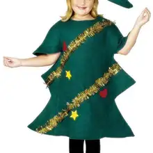 Рождество Хэллоуин для вечеринок для девушек дерево Платье для косплея для маленьких детей елка одежда драма сценическое реквизит