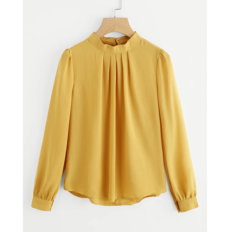 DAIQIANNI Ruffle Blouse Women 2017 Autumn Long Sleeve Chiffon Loose Solid Blusas Mujer Casual Chemise Femme Shirt |