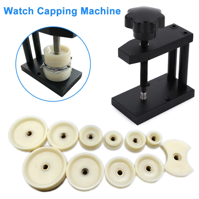 

Watch Front Back Case Cover Press Presser Closer Closing Repair Tool with 12 Dies KQS8