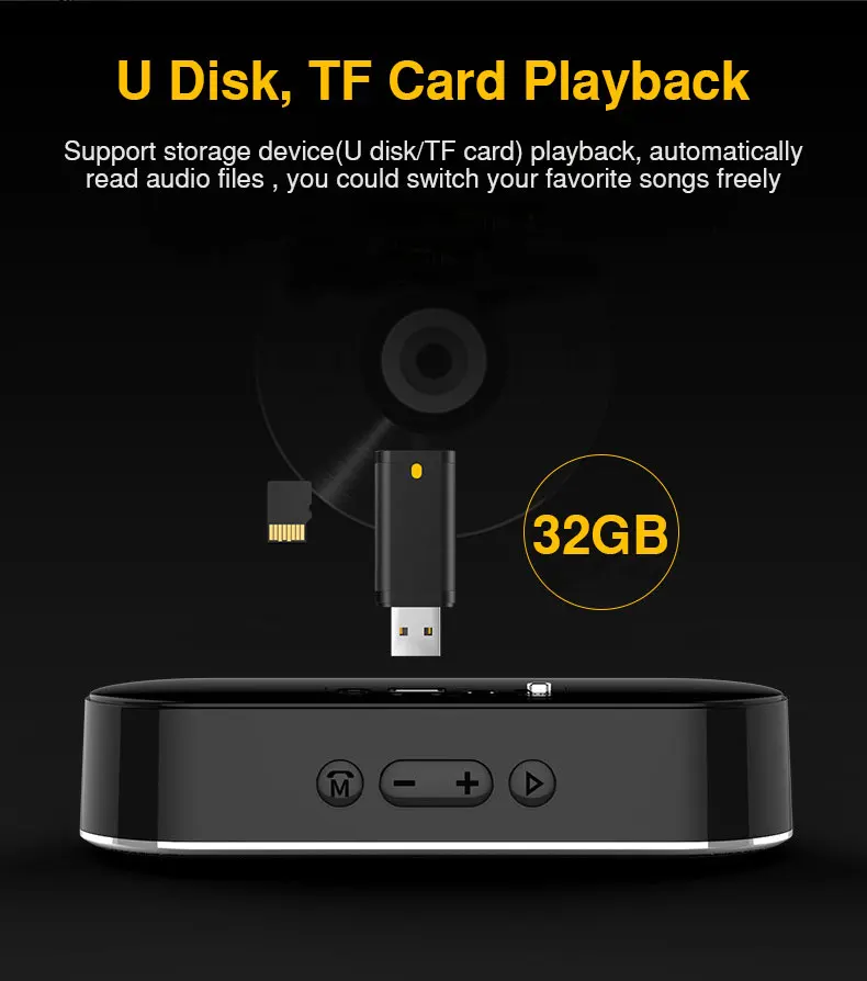 Speakers Mini HiFi Wireless Bluetooth Speaker Bass Stereo Sound Portable Speaker With MIC For Phone Support AUX TF Card USB Disk (12)
