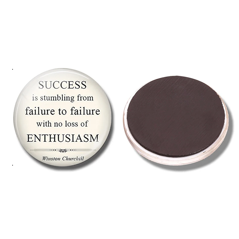 Succes Trebuche De L Echec Refrigerateur Aimant Churchill Drole Citation Dome Magnetique Refrigerateur Autocollants Porte Notes Decor A La Maison Aliexpress