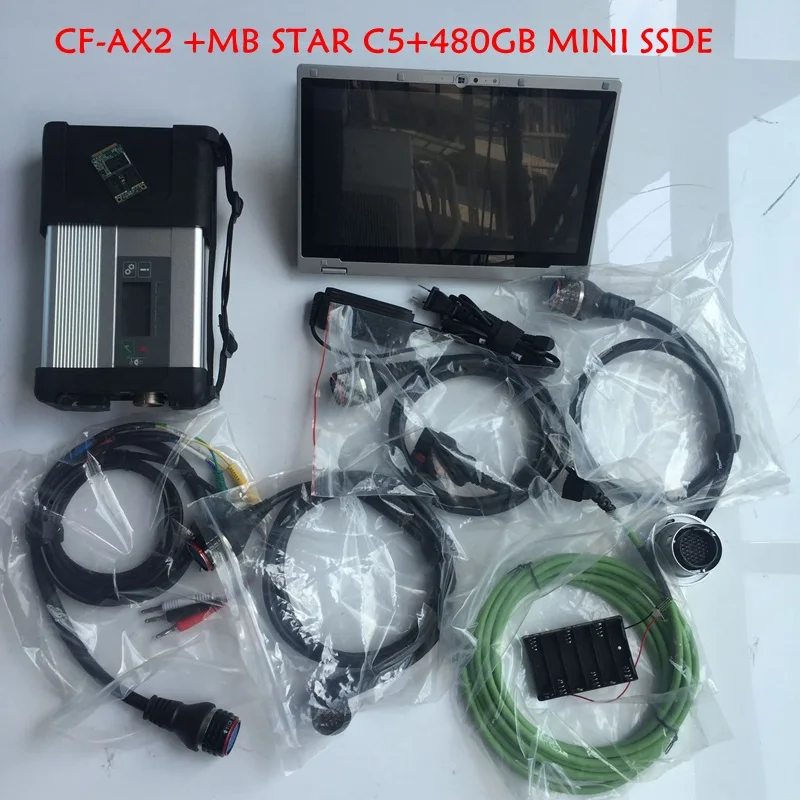 

2019.09v newest star diagnosis mb sd c5 ssd software dts d.as in fold tablet cf-ax2 8G i5 super speed for mb star c5 cars trucks