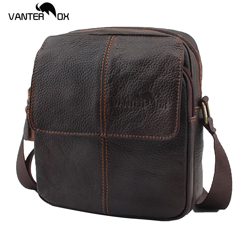 

VABTER OX Shoulder Bags Handbags Men's Genuine Leather Cow Leather Bag Gentlemen Real Leather Casual Messenger Bag 5059