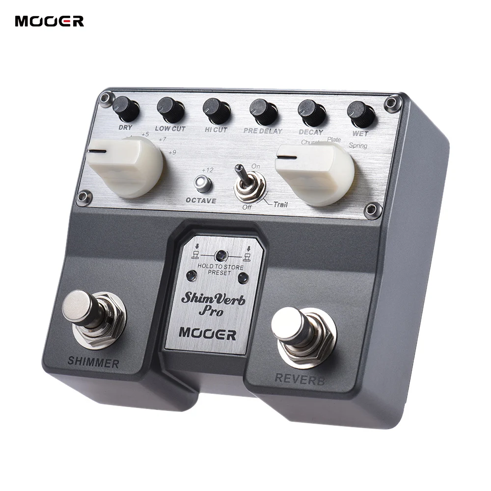 

MOOER ShimVerb Pro Digital Reverb Guitar Effect Pedal with Decay knob 5 Reverberation Modes Twin Footswitch Shimmer Effect