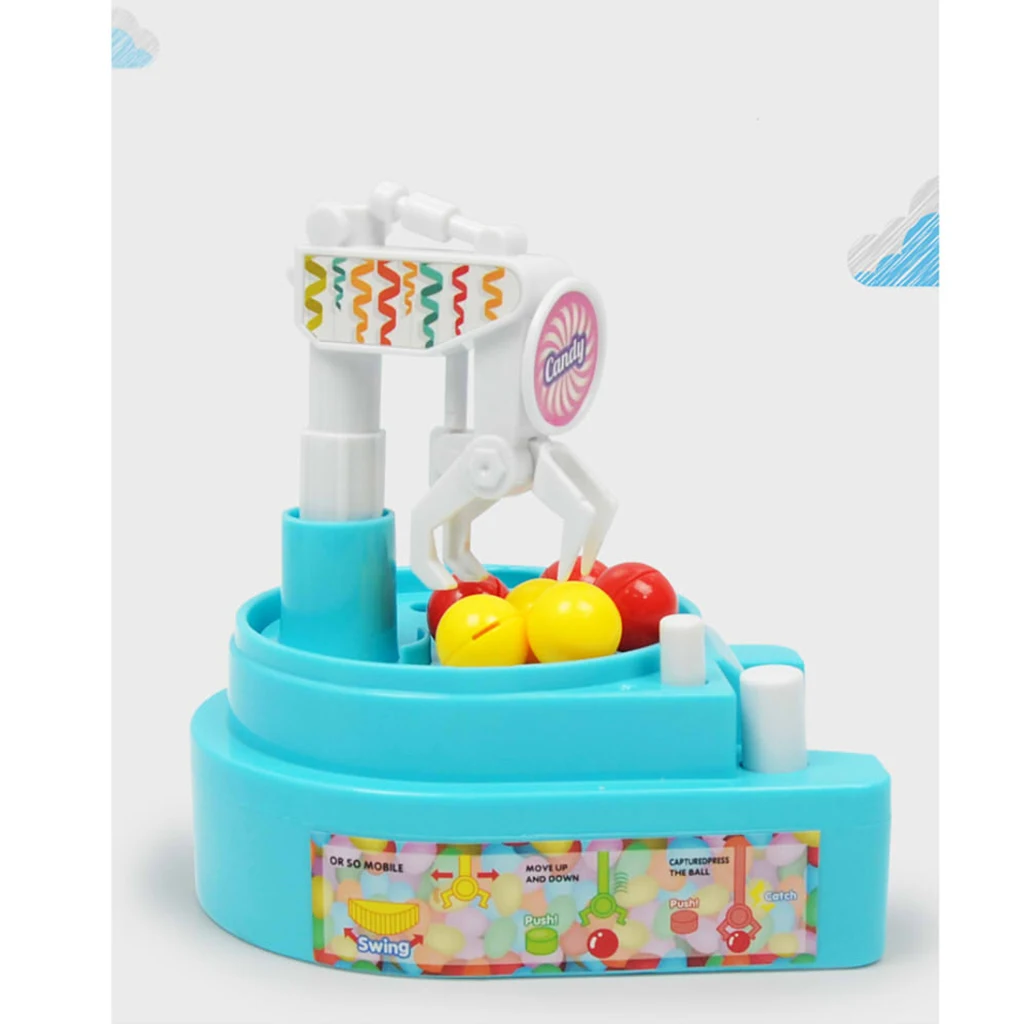Plastic Simulation Mini Claw Machine Candy Grabber Machine For Kids - Pink