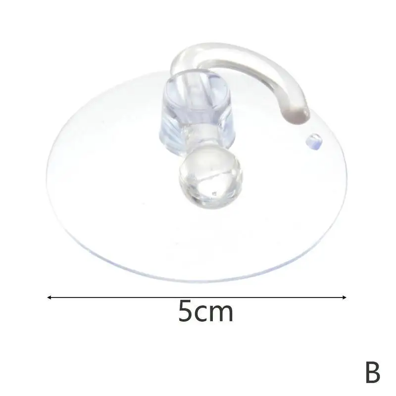 5 шт. 30 и 50 мм присоски высокого класса Грибная головка присоски чашки Кнопка прозрачный - Цвет: 5cm