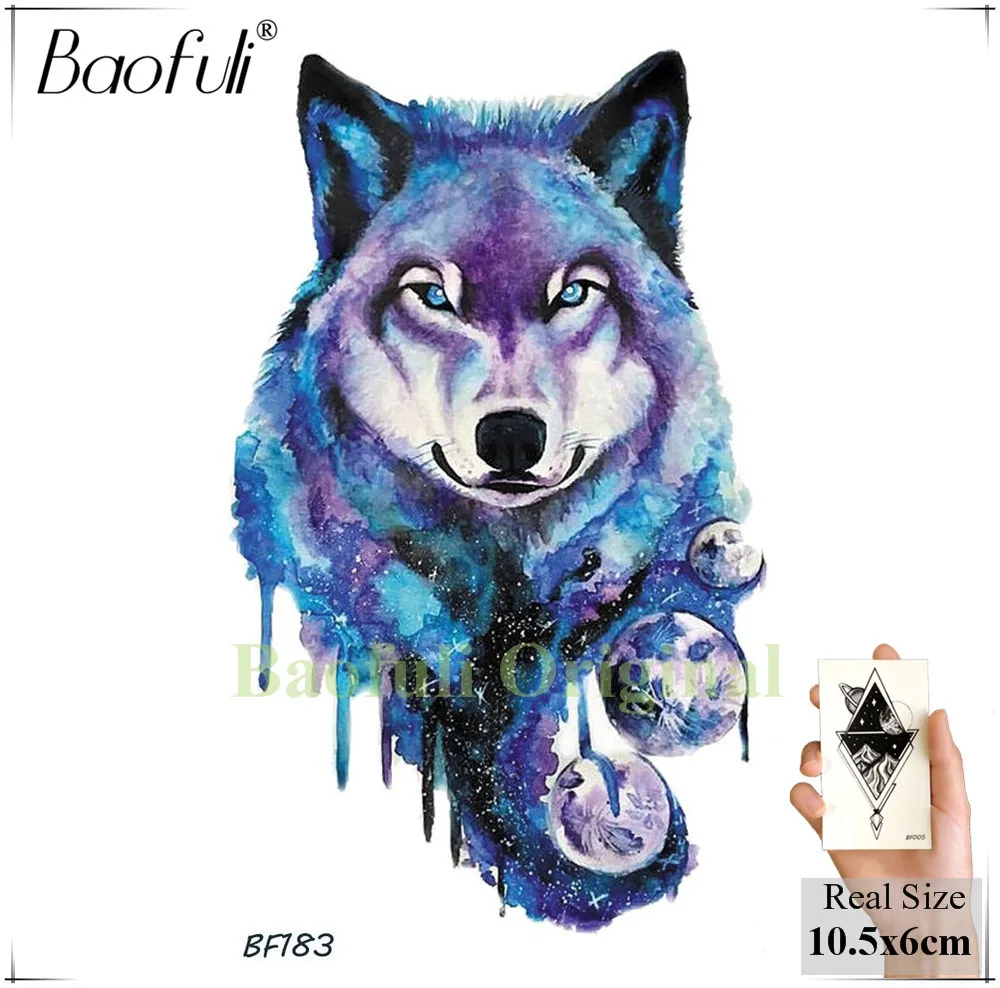 BAOFULI المائية الباندا فراشة للأطفال المؤقتة الوشم ملصق 3D الملونة الغابات للماء الوشم هيئة الفن الذراع وهمية الوشم