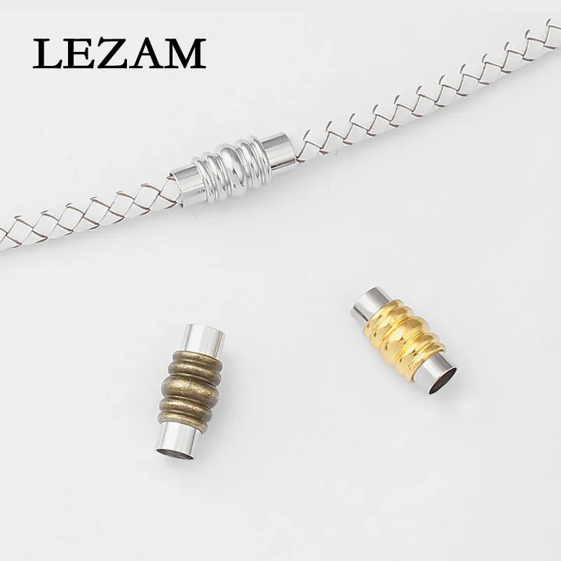 

10pcs Three Color Round Magnetic Clasp For 6mm Round Leather Cord DIY Bracelet Bangle Jewelry Making Material Accessories