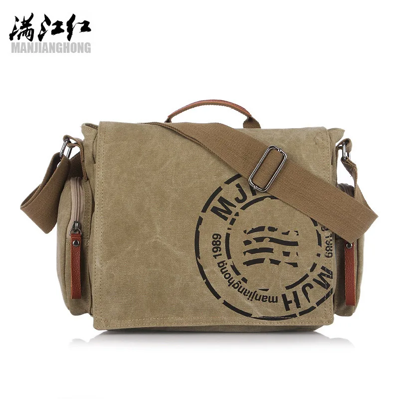 

MANJIANGHONG Brand men's Shoulder Bag Men Fashion multi color Messenger bag casual canvas crossbody bags
