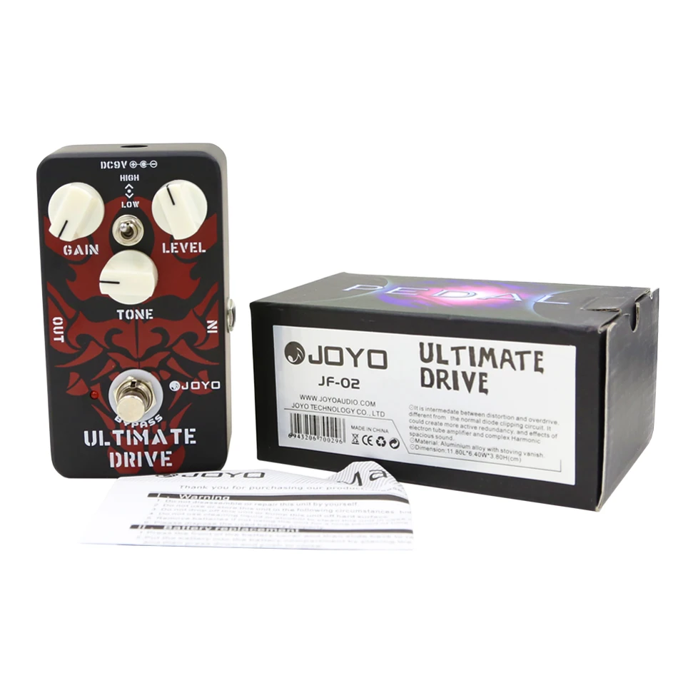 JOYO JF-02 Ultimate Drive Electric Guitar Pedal Effect StompBox with True Bypass