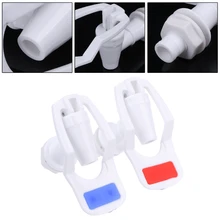 2 Pcs Water Dispenser Replacement Push Type White Plastic Tap Faucet