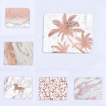 

IMIDO Gaming Non-slip Mouse Pad Rose Gold Computer Notebook Gaming Mouse Pad Marble Pattern Gaming Mouse Pad 240*200mm Dropship