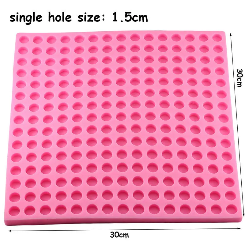 3D 225 отверстие круглой формы шоколадная силиконовая форма сахарные конфеты глиняные формы инструменты для украшения тортов из мастики DIY вечерние формы для выпечки кексов