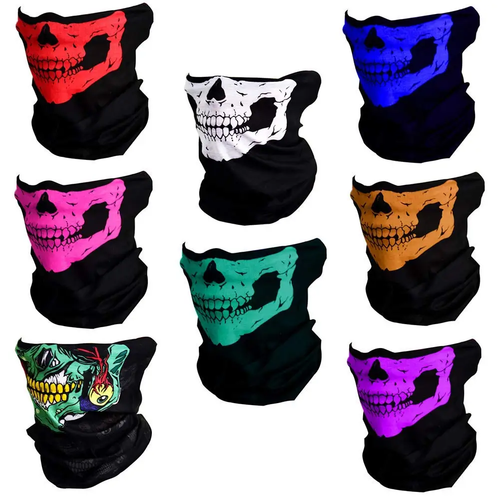 

Skull Mask Bandana Bike Bicycle Cycling Helmet Neck Face Mask Half Face Paintball Ski Sport Headband Military Game Masks