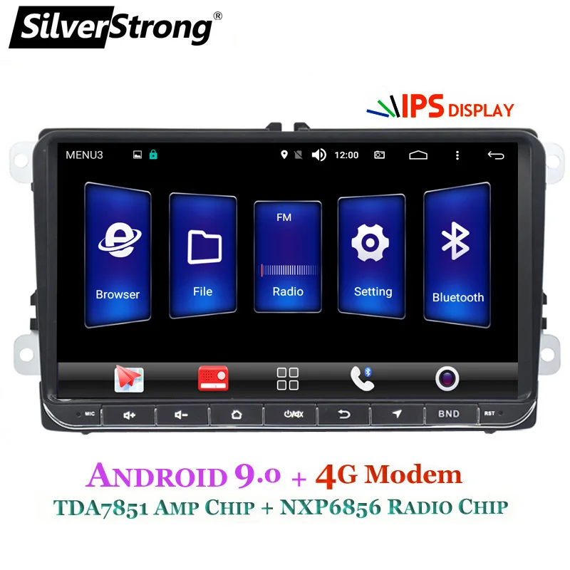 Clearance SilverStrong 9inch IPS matrix Android9.0 Car DVD For VW Passat mk5 Golf6 for Polo Android Radio RDS TPMS-902BM3 2