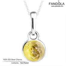 Бусины подходят к оригинальному браслету November Droplet камни по месяцу рождения Шарм бисера стерлингового серебра 925 Подвески DIY ювелирных изделий