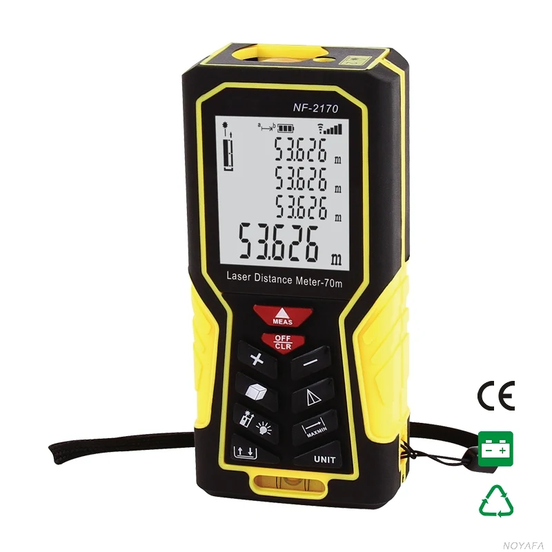 

Original LaserRanges 70m Professional Handheld Digital Laser Distance Meter Range Finder Measure Diastimeter Laser NF-2170