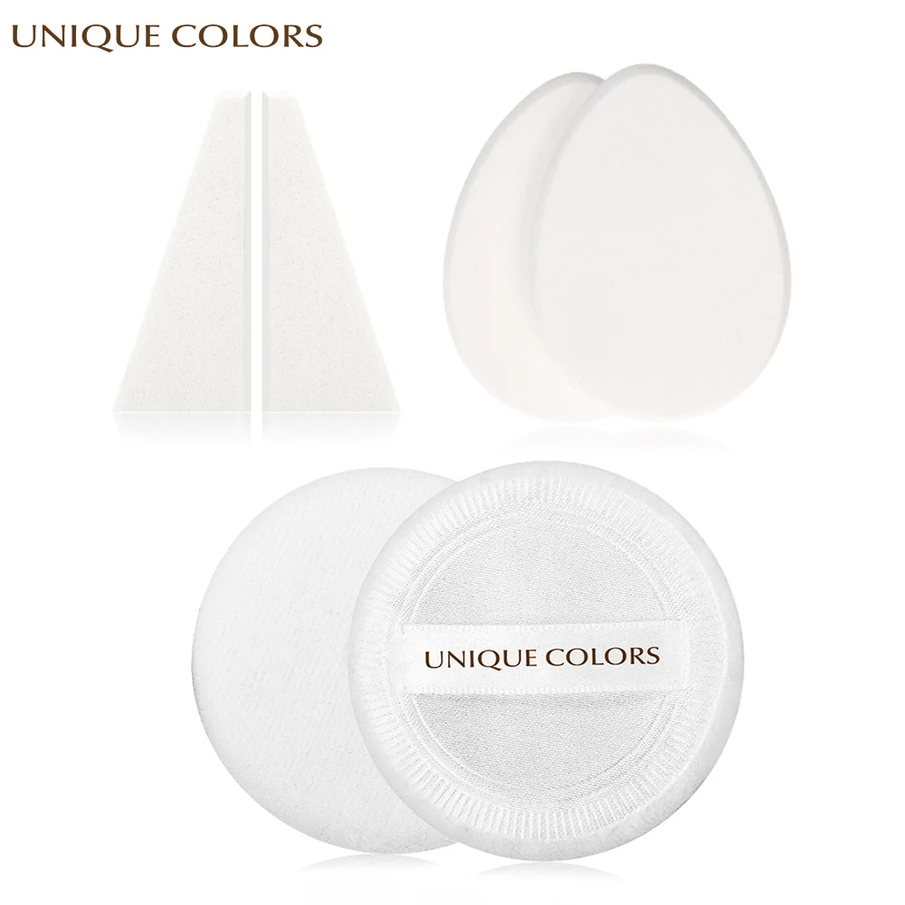 

6Pcs Makeup Sponge travel Set Soft Cotton Loose Powder Puff pads Facial Cosmetic Makeup Tool Foundation Make Up Beauty Sponge