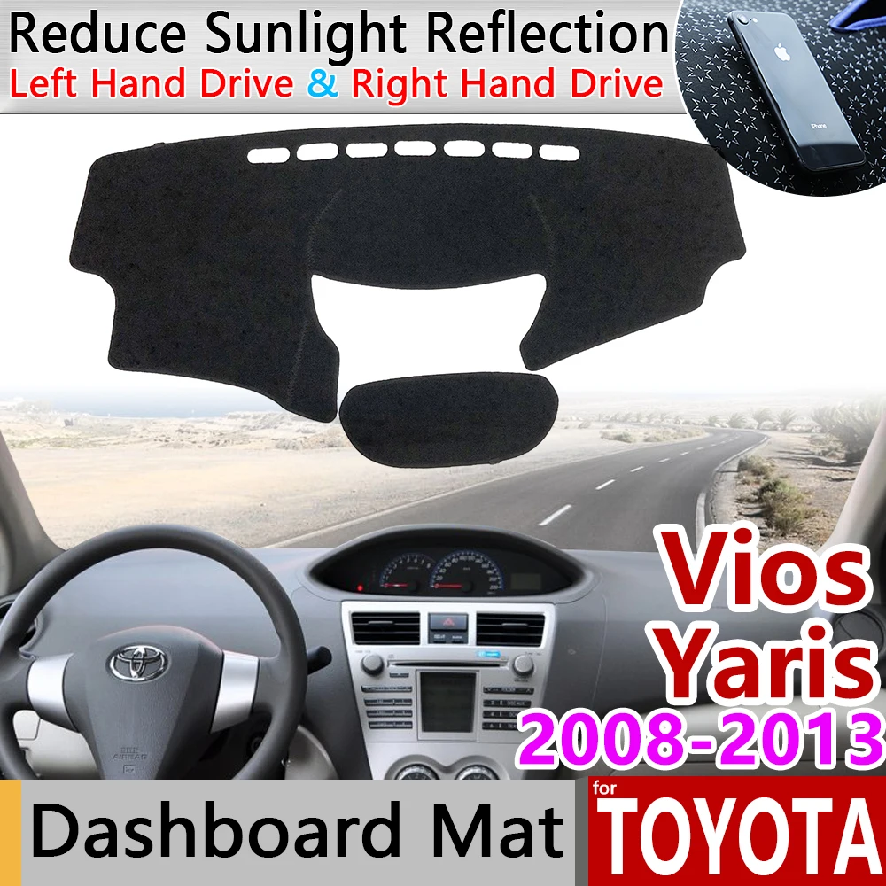 Для Toyota Vios Yaris Belta Soluna XP90 2008~ 2013 Противоскользящий коврик на приборную панель солнцезащитный коврик для панели автомобильные аксессуары 2012