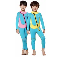 2.5 мм неопрена Гидрокостюмы мокрого типа для Дети весна/зима/осень Плавание костюм толщиной Купальник для мальчиков и Обувь для девочек розовый/желтый SX/S/M/L/XL