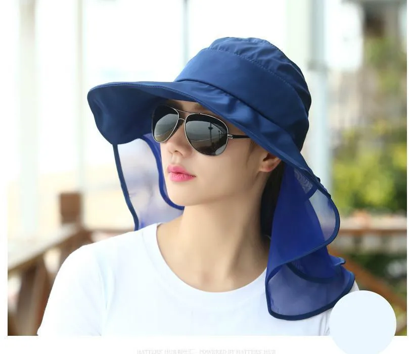 

Women's Outdoor Riding Sun Hats With Face Neck Protection For Women Sombreros Mujer Verano Wide Brim Summer Visor Caps Anti-UV