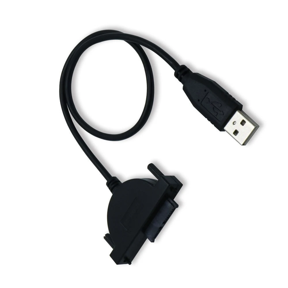 

13Pin Adapter NEW USB 2.0 Mini Sata II 7+6 for Laptop CD/DVD ROM Slimline Drive Converter Cable Screws steady style 1PCS