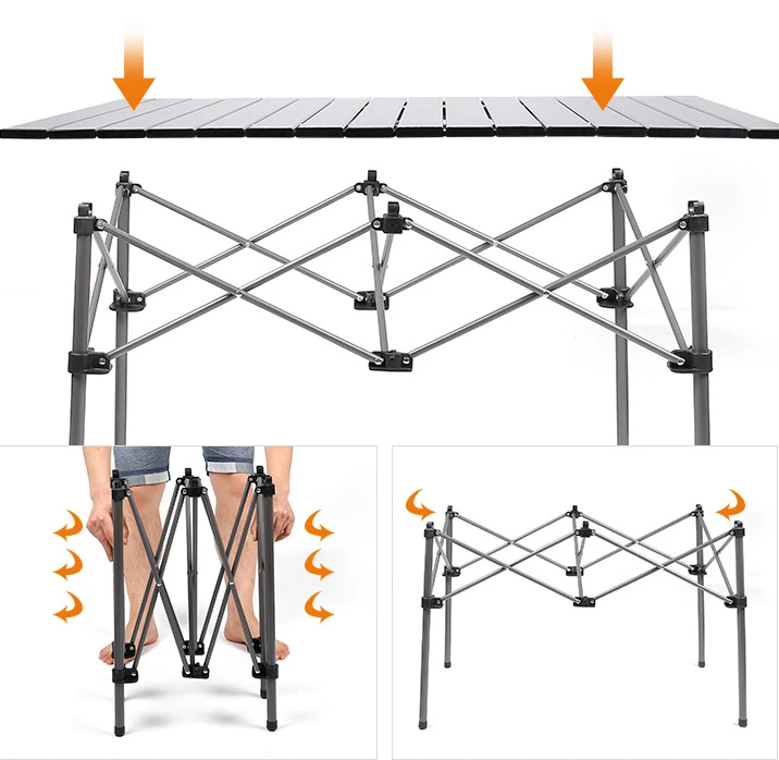  Ultralight Outdoor Folding Table Chair Camping Aluminium Alloy Family Picnic Table Waterproof Durab