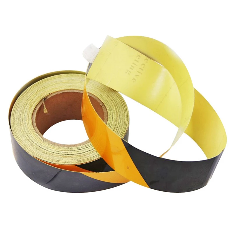 

21 Meters Black and Yellow Self Adhesive Hazard Warning Safety Tape Marking Safety Soft PVC Anti-Slip Workplace Safety Tapes