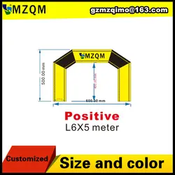 Бесплатная доставка 6X5 метров надувной арки с вашим логотипом, UL/CE сертифицированный вентилятор