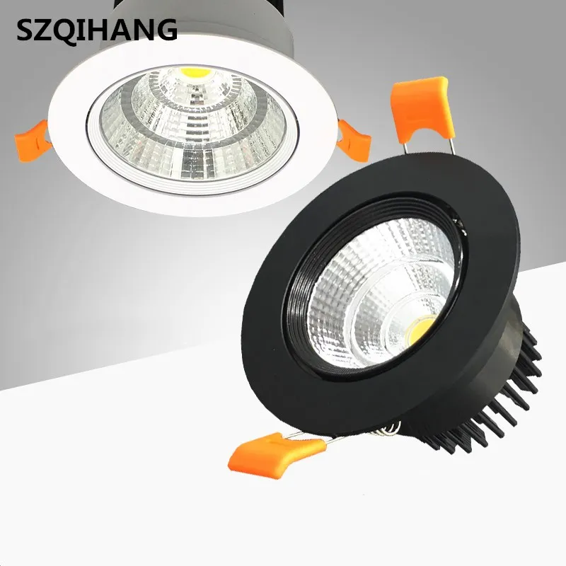

High Quality Dimmable LED COB Downlight AC110V 220V 7W/10W/15W/20W Recessed LED Spot Light lumination Indoor Decoration
