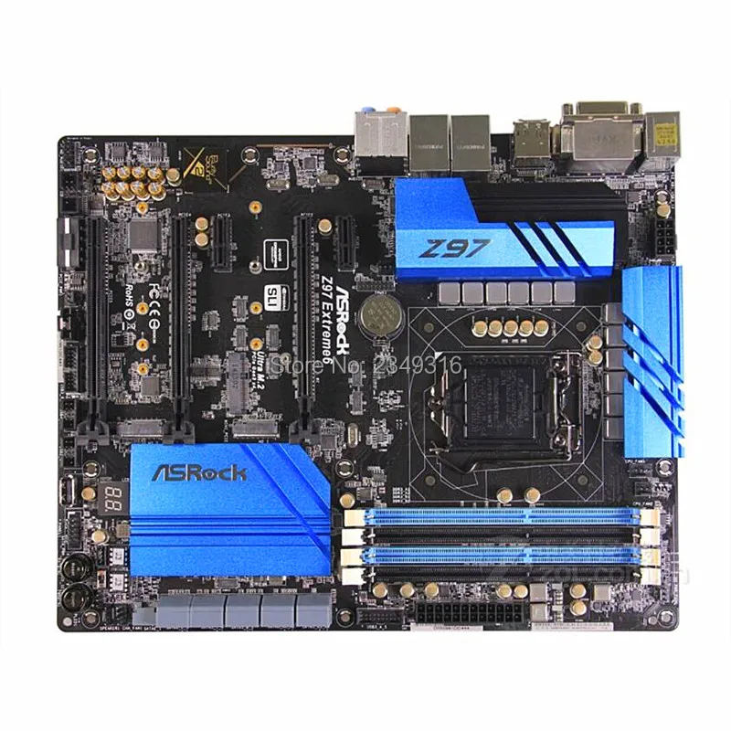Б/у оригинальный слот LGA1150 Z97 материнская плата для ASRock extreme me6 настольная USB3.0 SATA3