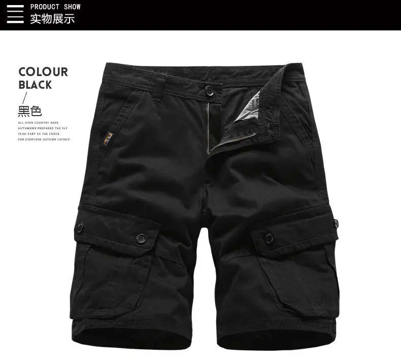 Mens Cargo Shorts Brand New Army Military Tactical Shorts Men Cotton Loose Work Casual Short Pants Drop Shipping