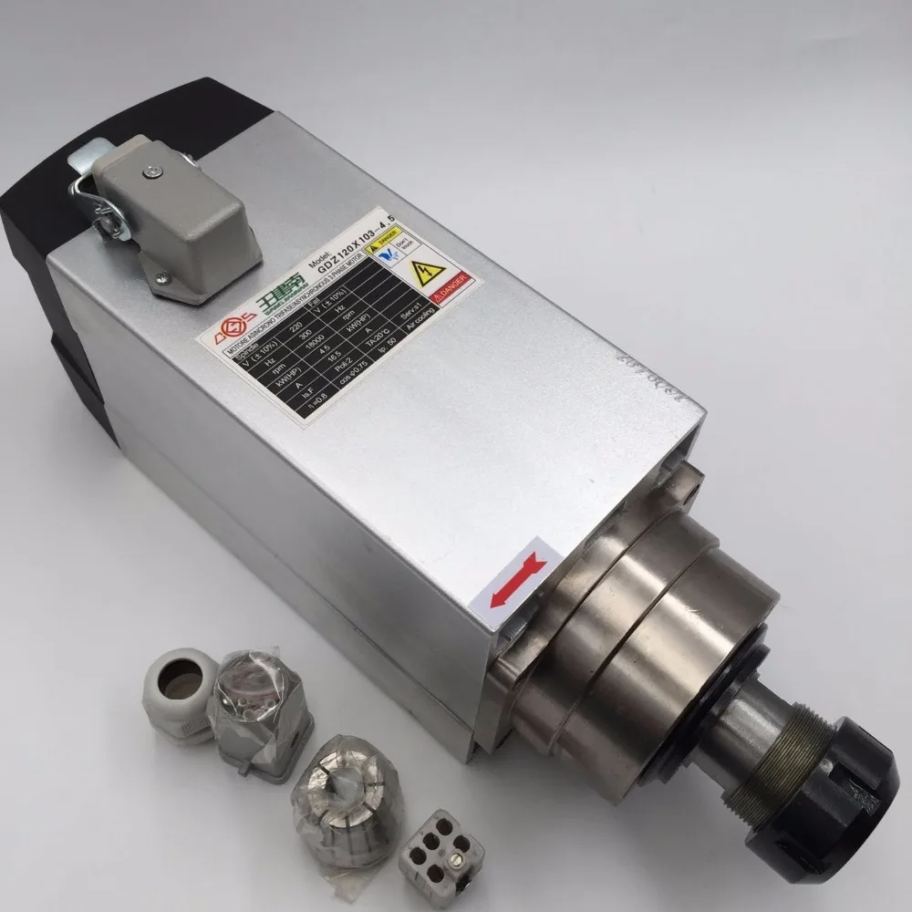 4.5KW ER32 с воздушным охлаждением AC220V CNC мотор шпинделя 18000 об/мин + 5.5KW 220V Драйвер vfd