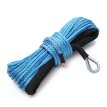 6 мм x 15 м нейлоновая лебедка из синтетического материала трос с оболочкой синий для ATV UTV NR