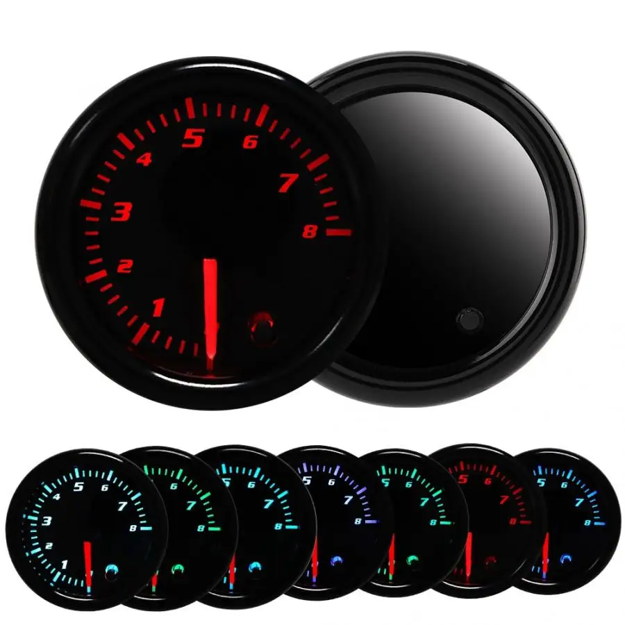

Car Aluminum Modification Colorful Light Speed Meter Dial Tachometer Gauge Kit inductive tachometer Auto Parts