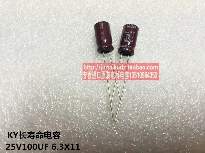 

2020 hot sale 30PCS/50PCS Japan 25V100UF 6X12 NIPPON electrolytic capacitor KY long life of 105 degrees free shipping