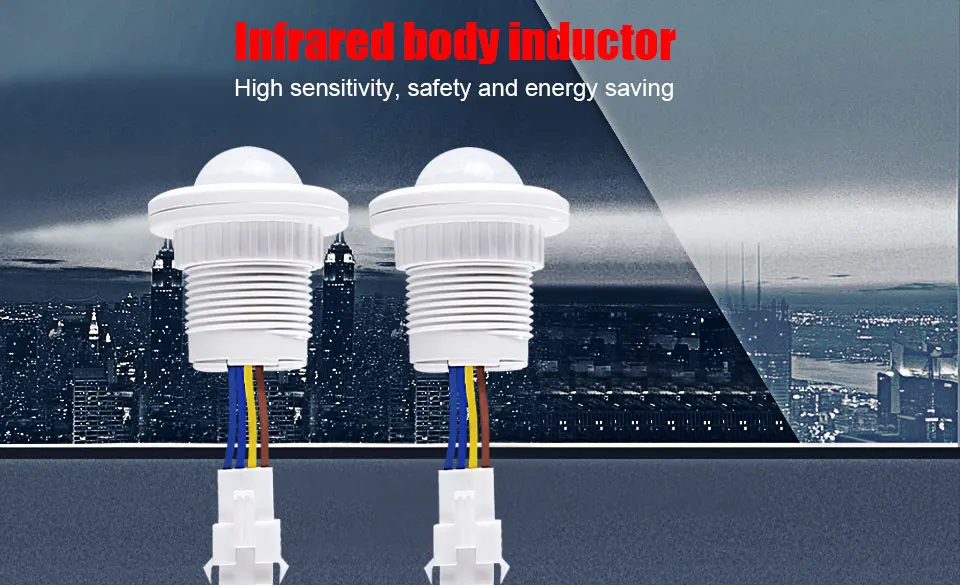 Adjustable LED PIR Infrared Ray Motion Sensor Switch Time Delay Adjustable Mode Detector Switch For Home Lighting LED Lamp (1)