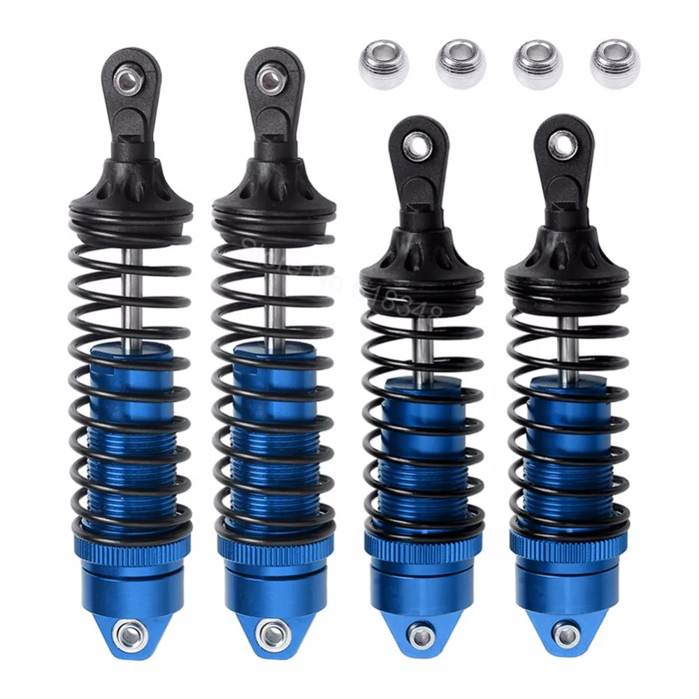 4pcs For 1/10 Traxxas Slash 4x4 2wd Alloy Front & Rear Shock Absorber