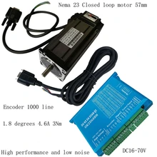DC 36 V Nema23 Closed loop stepper motor driver kit with driver 2 phase 3Nm / 428oz-in servo stepper motor for laser machine