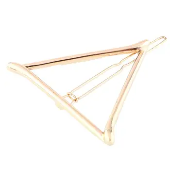 

Lovely Simple Hollow Out Geometry Triangle Gold Hair Clip Hairpin Barrette
