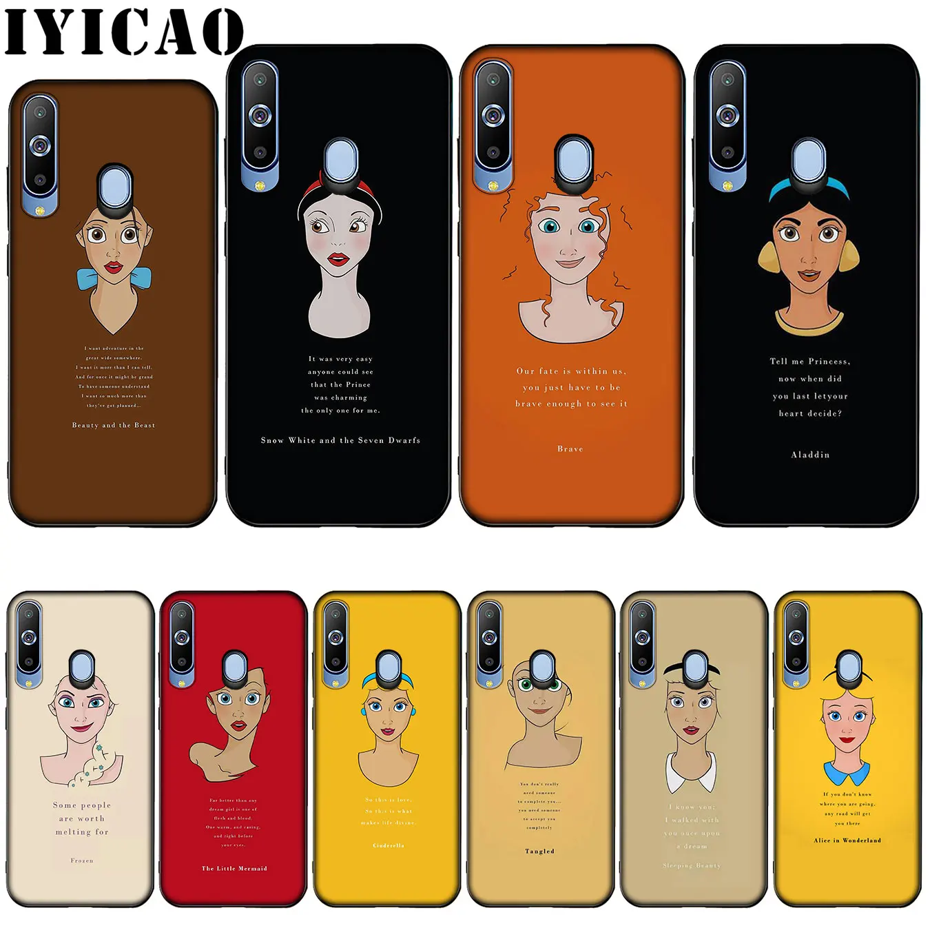 

IYICAO Princess English letter sentences Newly Arrived Silicone Soft Case for Samsung Galaxy A10 A30 A40 A50 A70 M10 M20 M30