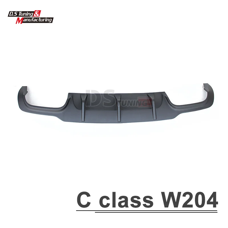 W204 сзади Бумер диффузор для Mercedes C Class ПП Пластик C63 Стиль губа C180 C200 C280 C300 C350 C63 2012 2013